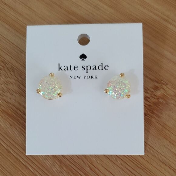 Kate Spade Rise and Shine Opal Glitter Stud Earrings NWT - Picture 1 of 4